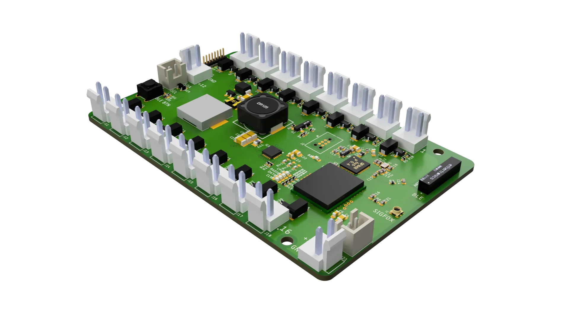 PCB contrôleur casiers connectés Sigfox LPWAN low energy LiPo