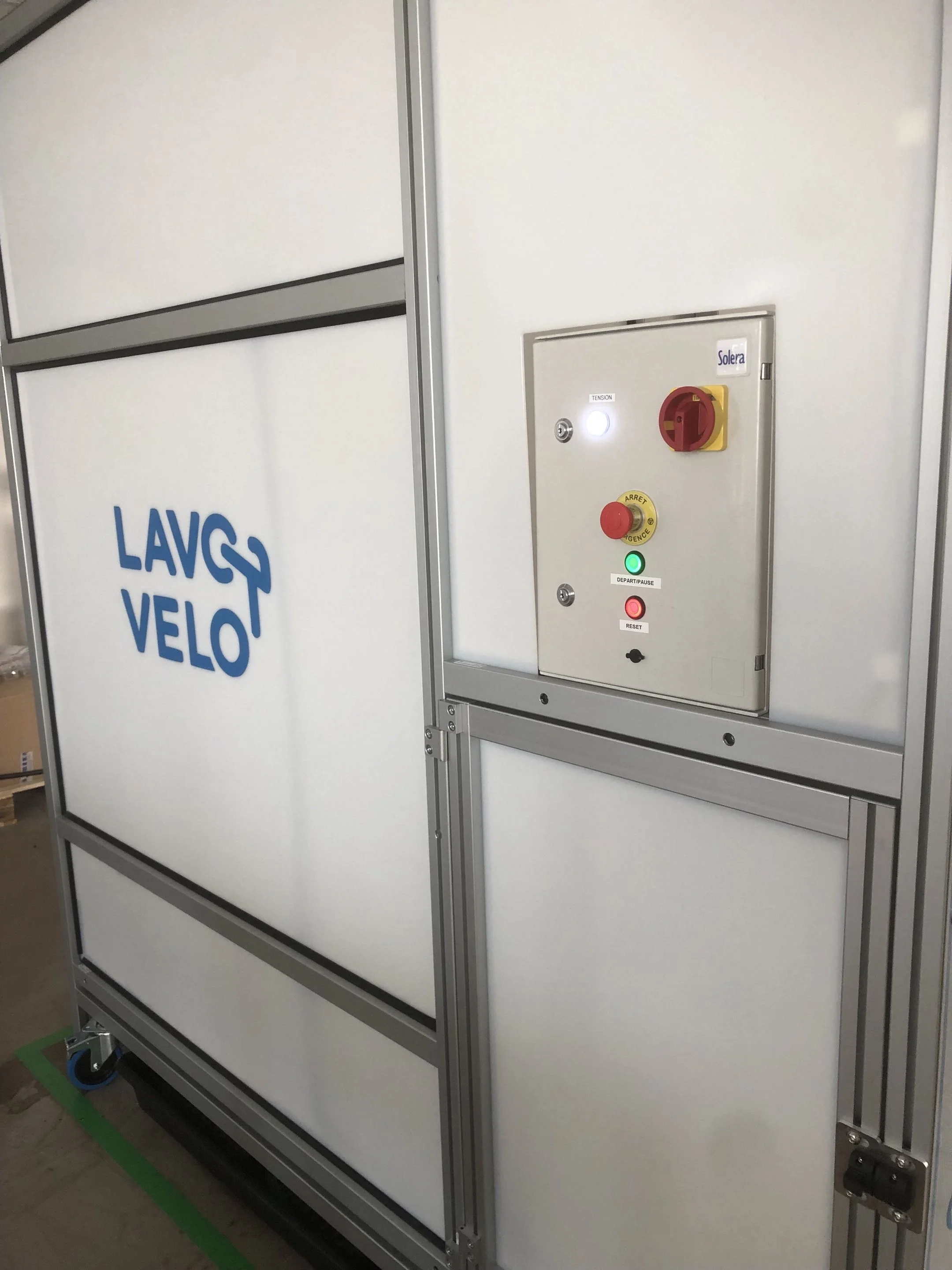 Station Lavovélo L01 détail technique pompe et circuit hydraulique