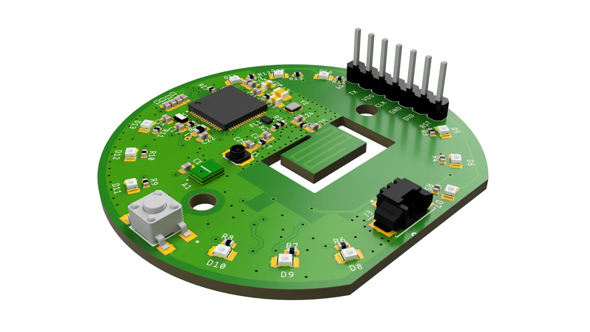PCB BLE Mesh LoRa energy harvesting turbine